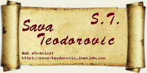Sava Teodorović vizit kartica